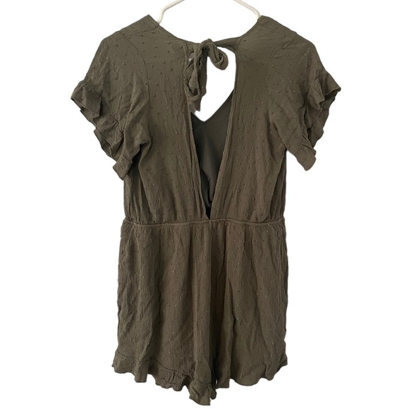 Molly Bracken Tie Back Romper Green Medium - Picture 8 of 10